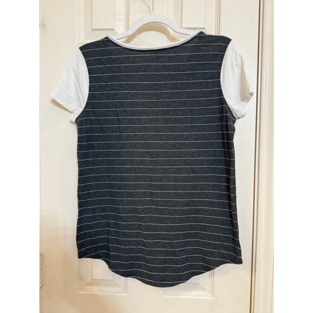 Lululemon Love Crew III
Short Serve Stripe Heathered , Size M, Dark Gray & White - Picture 4 of 5